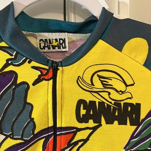Canari Cycling Jersey Medium Short Sleeve Womens Bike Colorful Jungle Print M - Picture 2 of 6